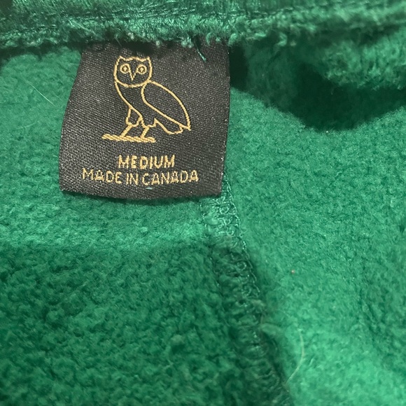 OVO green jogging pants with embroidered Owls patch. Size Medium. - Picture 3 of 7